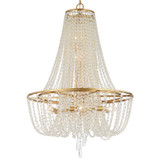 Crystorama - ARC-1917-GA-CL-MWP - Nine Light Chandelier - Arcadia - Antique Gold