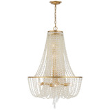 Crystorama - ARC-1917-GA-CL-MWP - Nine Light Chandelier - Arcadia - Antique Gold