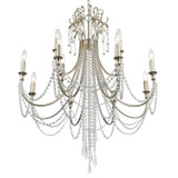 Crystorama - ARC-1909-SA-CL-MWP - 12 Light Chandelier - Arcadia - Antique Silver