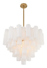 Crystorama - ADD-312-AG-WH - 12 Light Chandelier - Addis - Aged Brass