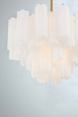 Crystorama - ADD-308-AG-WH - Nine Light Chandelier - Addis - Aged Brass