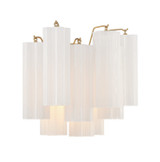 Crystorama - ADD-302-AG-WH - Two Light Wall Sconce - Addis - Aged Brass