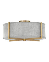 Hinkley - 41707HB - LED Foyer Pendant - Axis Heathered Gray - Heritage Brass