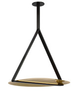 Visual Comfort Modern - PBPD35127BZ/NB - LED Pendant - Cymbal - Dark Bronze/Natural Brass