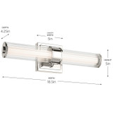 Kichler - 55195PNLED - LED Bath Bar - Laurene - Polished Nickel