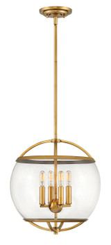 Hinkley - 3934HB - LED Pendant - Calvin - Heritage Brass