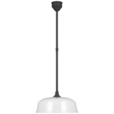 Visual Comfort Signature - TOB 5812MBK-WHT - LED Pendant - Academy Barn Light - Matte Black