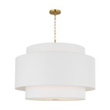 Visual Comfort Studio - KSP1184BBS - Four Light Pendant - Sawyer - Burnished Brass
