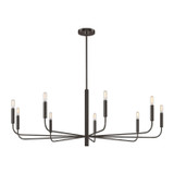 Visual Comfort Studio - EC1319AI - Nine Light Chandelier - Brianna - Aged Iron