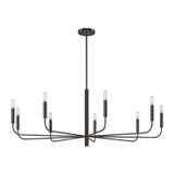Visual Comfort Studio - EC1319AI - Nine Light Chandelier - Brianna - Aged Iron