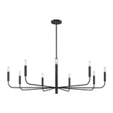 Visual Comfort Studio - EC1319AI - Nine Light Chandelier - Brianna - Aged Iron