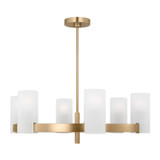 Visual Comfort Studio - DJC1166SB - Six Light Chandelier - Rhode - Satin Brass