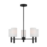 Visual Comfort Studio - DJC1135MBK - Five Light Chandelier - Manor - Midnight Black