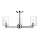 Visual Comfort Studio - 7764203C-05 - Three Light Semi-Flush Mount - Fullton - Chrome