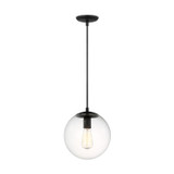 Visual Comfort Studio - 6601801-112 - One Light Pendant - Leo - Hanging Globe - Midnight Black