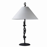 Arteriors - PTI14-SH042 - One Light Table Lamp - Dutton - Blackened Iron/White/White