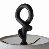 Arteriors - PTI14-SH042 - One Light Table Lamp - Dutton - Blackened Iron/White/White