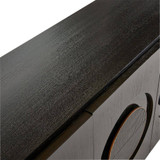 Arteriors - FZS04 - Credenza - Tudor - Ebony Oak Veneer/Black Lacquer/Antique Brass