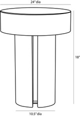 Arteriors - FES16 - End Table - Kopi - Espresso & White