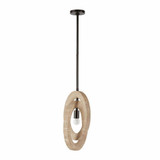 Arteriors - DPC15 - One Light Pendant - Collins - Faux Travertine/English Bronze