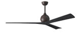 Matthews Fan Company - IR3-TB-BK-72 - 72"Ceiling Fan - Irene-3 - Textured Bronze