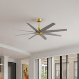Matthews Fan Company - AN-BRBR-BN-64 - 64"Ceiling Fan - Ariella - Brushed Brass