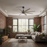 Matthews Fan Company - AN-BK-GA-64 - 64"Ceiling Fan - Ariella - Matte Black