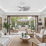 Matthews Fan Company - AKTP-MWH-BW - 48"Ceiling Fan - Alessandra TROPICAL - Matte White