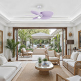 Matthews Fan Company - AKTPLK-MWH-LI - 48"Ceiling Fan - Alessandra TROPICAL - LK - Matte White