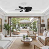 Matthews Fan Company - AKTPLK-MWH-BK - 48"Ceiling Fan - Alessandra TROPICAL - LK - Matte White