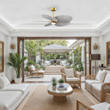 Matthews Fan Company - AKTPLK-BRBR-BW - 48"Ceiling Fan - Alessandra TROPICAL - LK - Brushed Brass