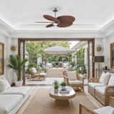 Matthews Fan Company - AKTPLK-BN-WN - 48"Ceiling Fan - Alessandra TROPICAL - LK - Brushed Nickel