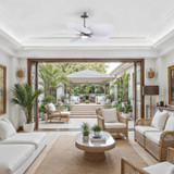 Matthews Fan Company - AKTPLK-BN-MWH - 48"Ceiling Fan - Alessandra TROPICAL - LK - Brushed Nickel