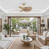 Matthews Fan Company - AKTP-BRBR-LM - 48"Ceiling Fan - Alessandra TROPICAL - Brushed Brass