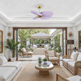 Matthews Fan Company - AKTP-BRBR-LI - 48"Ceiling Fan - Alessandra TROPICAL - Brushed Brass