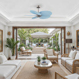 Matthews Fan Company - AKTP-BN-BL - 48"Ceiling Fan - Alessandra TROPICAL - Brushed Nickel