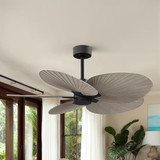 Matthews Fan Company - AKTP-BK-GA - 48"Ceiling Fan - Alessandra TROPICAL - Matte Black