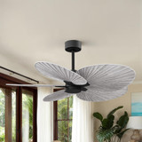 Matthews Fan Company - AKTP-BK-BW - 48"Ceiling Fan - Alessandra TROPICAL - Matte Black
