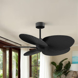Matthews Fan Company - AKTP-BK-BK - 48"Ceiling Fan - Alessandra TROPICAL - Matte Black