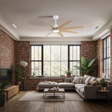 Matthews Fan Company - ANLK-MWH-LM-64 - 64"Ceiling Fan - Ariella-LK - Matte White