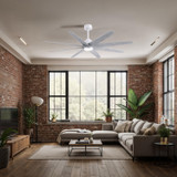 Matthews Fan Company - ANLK-MWH-BW-64 - 64"Ceiling Fan - Ariella-LK - Matte White
