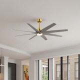 Matthews Fan Company - ANLK-BRBR-BN-64 - 64"Ceiling Fan - Ariella-LK - Brushed Brass