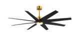 Matthews Fan Company - ANLK-BRBR-BK-64 - 64"Ceiling Fan - Ariella-LK - Brushed Brass