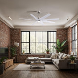 Matthews Fan Company - ANLK-BN-MWH-64 - 64"Ceiling Fan - Ariella-LK - Brushed Nickel
