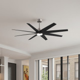 Matthews Fan Company - ANLK-BN-BK-64 - 64"Ceiling Fan - Ariella-LK - Brushed Nickel