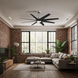 Matthews Fan Company - ANLK-BN-BK-64 - 64"Ceiling Fan - Ariella-LK - Brushed Nickel