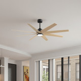 Matthews Fan Company - ANLK-BK-LM-64 - 64"Ceiling Fan - Ariella-LK - Matte Black