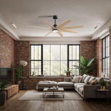 Matthews Fan Company - ANLK-BK-LM-64 - 64"Ceiling Fan - Ariella-LK - Matte Black