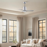 Matthews Fan Company - PA3-CR-BW-42 - 42"Ceiling Fan - Patricia - Polished Chrome