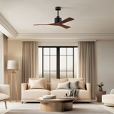 Matthews Fan Company - NK-BK-WA-52 - 52"Ceiling Fan - Nan - Matte Black